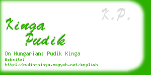 kinga pudik business card